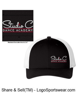 SCDA Hat (BLACK/WHITE) Design Zoom